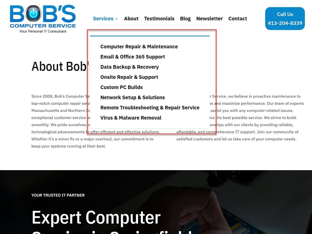 Bobs Computer Service - Services