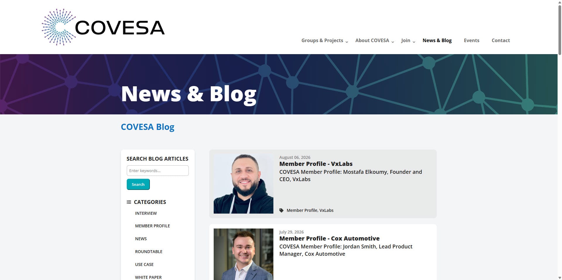 COVESA News and Blog