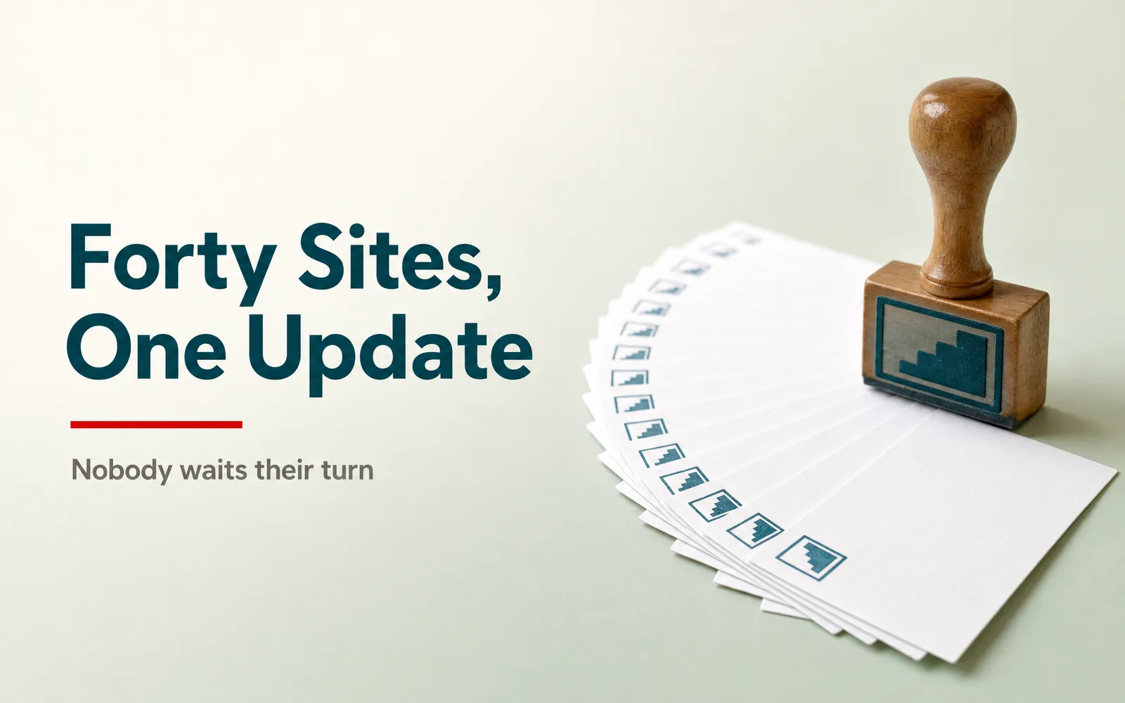 Forty sites, one update